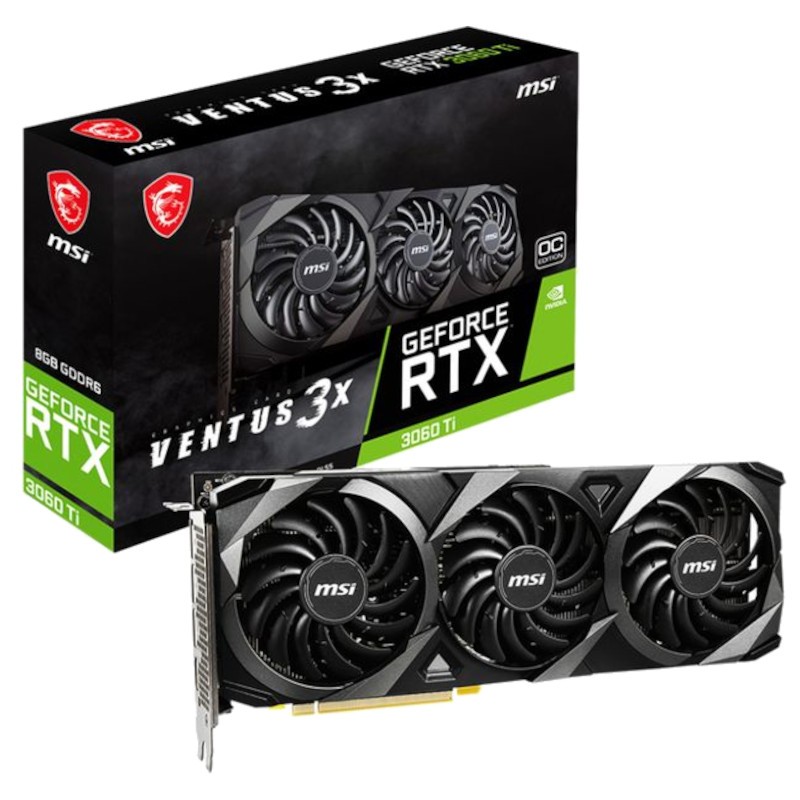 MSI RTX 3060 TI VENTUS 3X 8G OC LHR 8Go GDDR6 - Carte graphique - Ítem