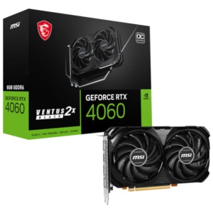 MSI Ventus Geforce NVIDIA RTX 4060 2X Black 8GB OC GDDR6 Cinza - Placa gráfica