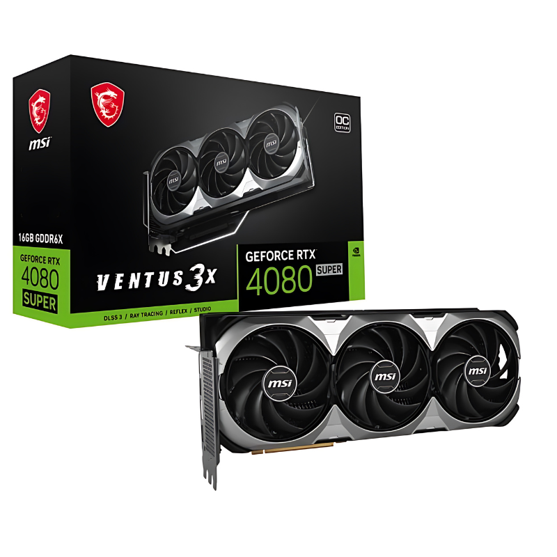 MSI Ventus GeForce RTX 4080 SUPER 16G 3X OC 16 GB GDDR6X - Tarjeta gráfica - Ítem