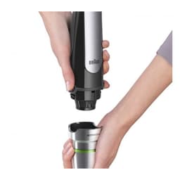 Braun MultiQuick 7 MQ 7045X 1000 W 1,2 L Noir, Acier inoxydable - Mixeur plongeant avec image détachable
