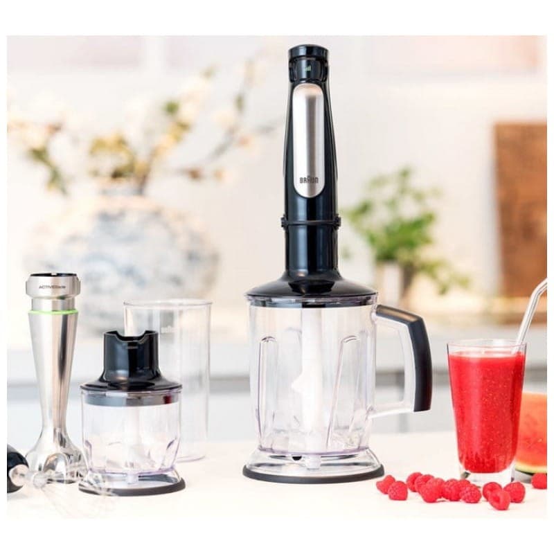 Braun MultiQuick 7 MQ 7045X 1000 W 1,2 L Noir, Acier inoxydable - Mixeur plongeant image réelle