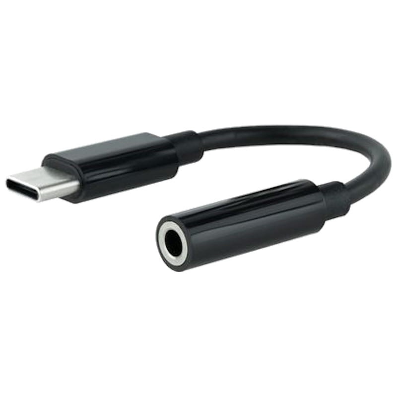 Cabo Adaptador de Áudio Nanocable USB-C para Jack 3,5 Preto 11cm - Item