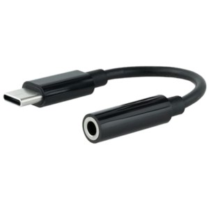 Nanocable Cable Adaptador Audio USB-C a Jack 3.5 Negro 11cm
