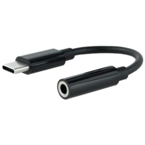 Nanocable Câble Adaptateur Audio USB-C vers Jack 3.5 Noir 11cm