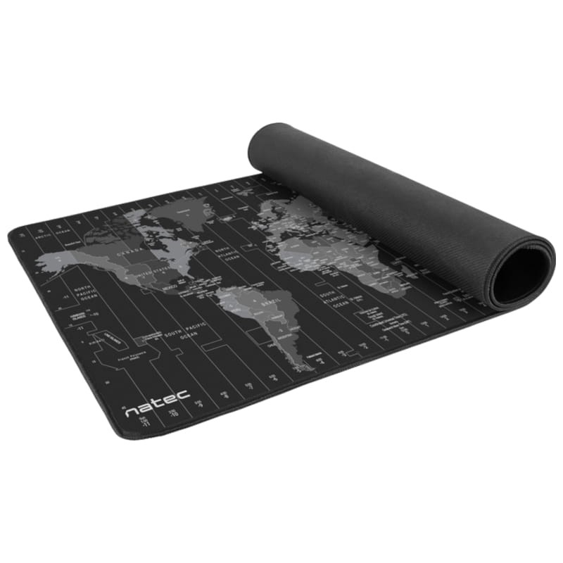 NATEC Time Zone Map Maxi Negro/Gris - Alfombrilla para ratón - Ítem3