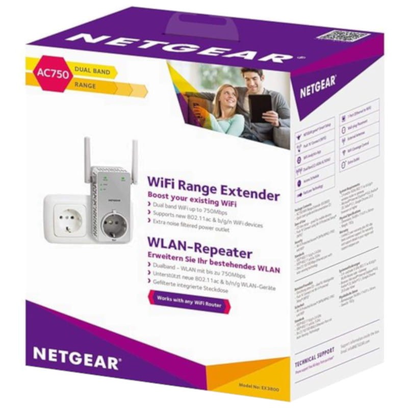 Netgear EX3800-100PES Repetidor WiFi AC750 - Item8