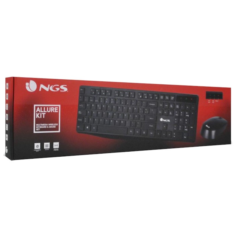 Kit clavier + souris sans fil NGS Allure noir - Ítem7