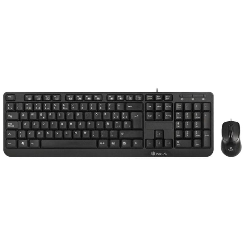 Teclado USB + Mouse NGS Cocoa Kit Preto - Item