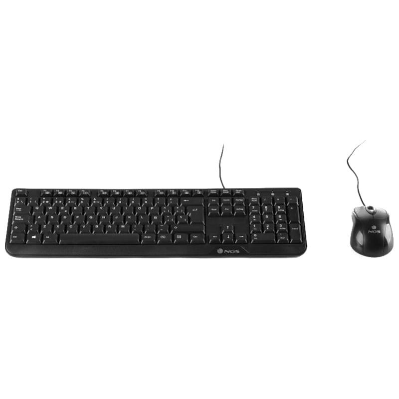 Teclado USB + Mouse NGS Cocoa Kit Preto - Item1