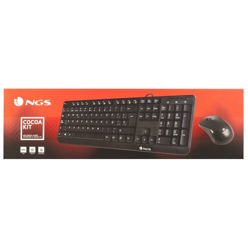 Teclado USB + Mouse NGS Cocoa Kit Preto - Item4