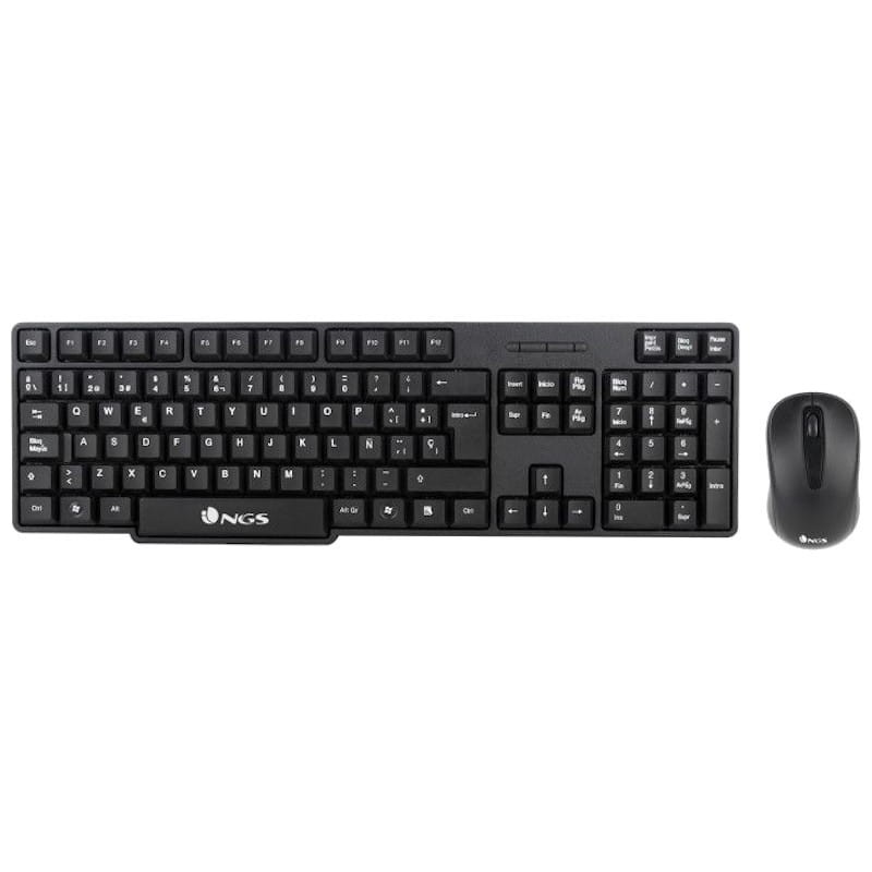 Teclado sem fio NGS Euphoria + kit de mouse inglês preto - Item