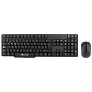 Teclado sem fio NGS Euphoria + kit de mouse inglês preto