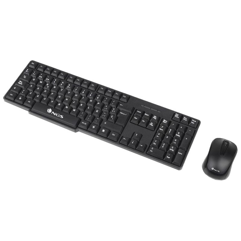 Teclado sem fio NGS Euphoria + kit de mouse inglês preto - Item2