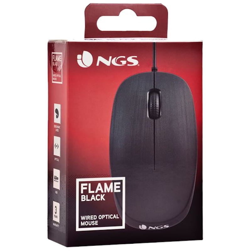 NGS Flame Mouse 1000 DPI - Preto - Item4