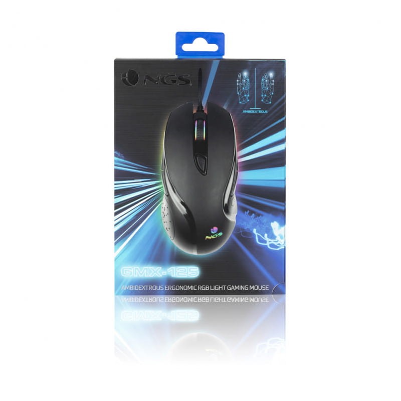 NGS GMX-125 USB Ambidestro Preto – Mouse para Jogos - 7200 DPI - Item4