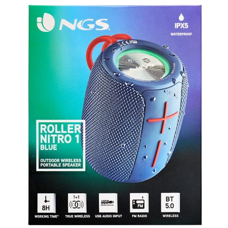 NGS Roller Nitro 1 Altavoz portátil Bluetooth Azul - Ítem2