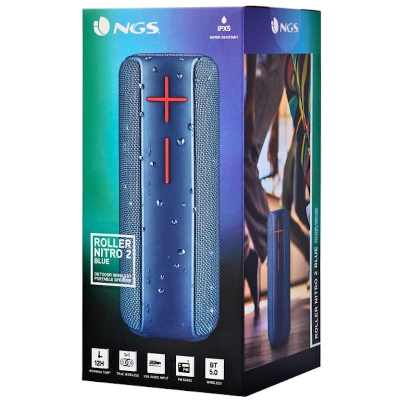 NGS Roller Nitro 2 Altavoz portátil Bluetooth Azul - Ítem4