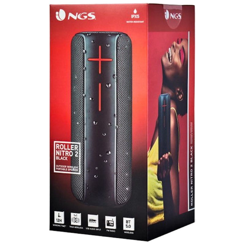 NGS Roller Nitro 2 Altavoz portátil Bluetooth Negro - Ítem4