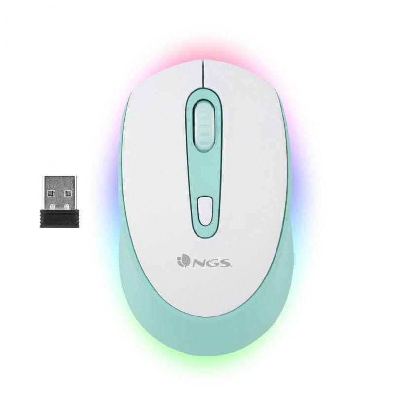 NGS SMOG MINT-RB - Souris sans fil 2400 DPI - Blanc et Vert - Ítem1