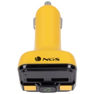 NGS Spark BT Curry LED Bluetooth MicroSD Amarillo - Transmisor FM para coches