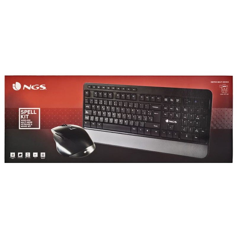 NGS SPELL KIT Teclado + Mouse Sem Fio - Preto - Item9