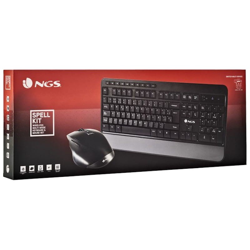 NGS SPELL KIT Teclado + Mouse Sem Fio - Preto - Item10