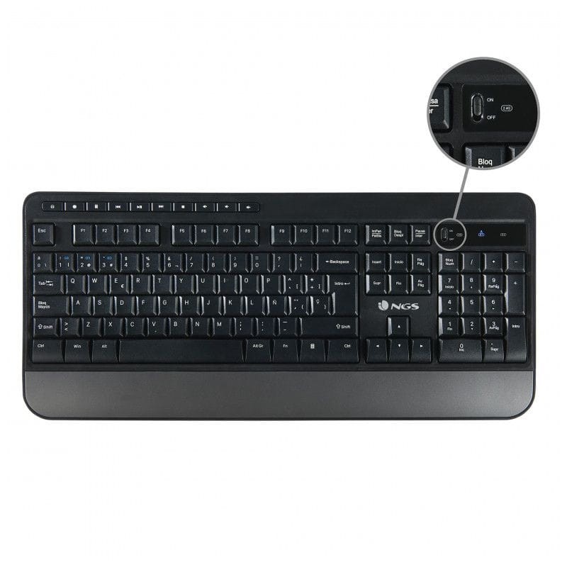 NGS SPELL KIT Teclado + Mouse Sem Fio - Preto - Item2