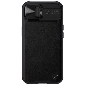 Funda CamShield Leather de Nillkin para iPhone 13 Negro