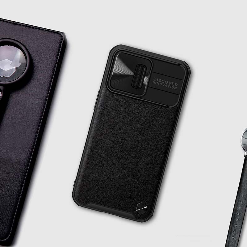 Funda CamShield Leather de Nillkin para iPhone 13 Pro Max Negro - Ítem6