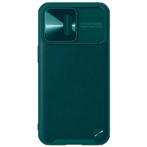 Coque CamShield Leather de Nillkin pour iPhone 13 Pro Vert