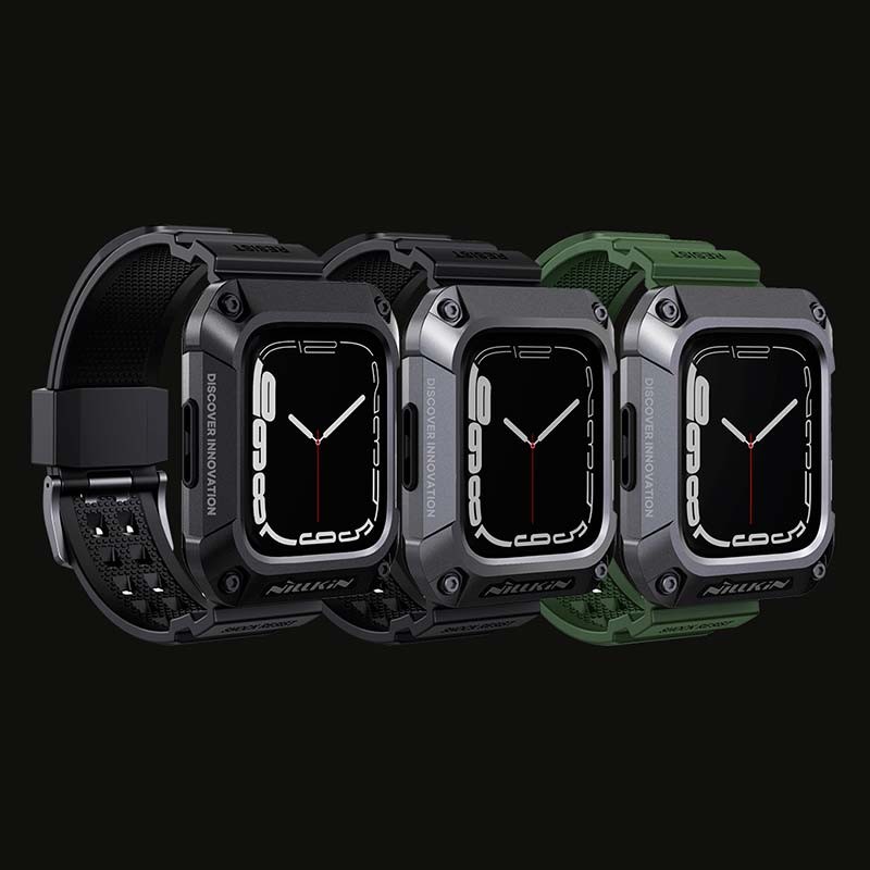 Correa con carcasa DynaGuard negra de Nillkin para Apple Watch 7/8 de 45 mm - Ítem5