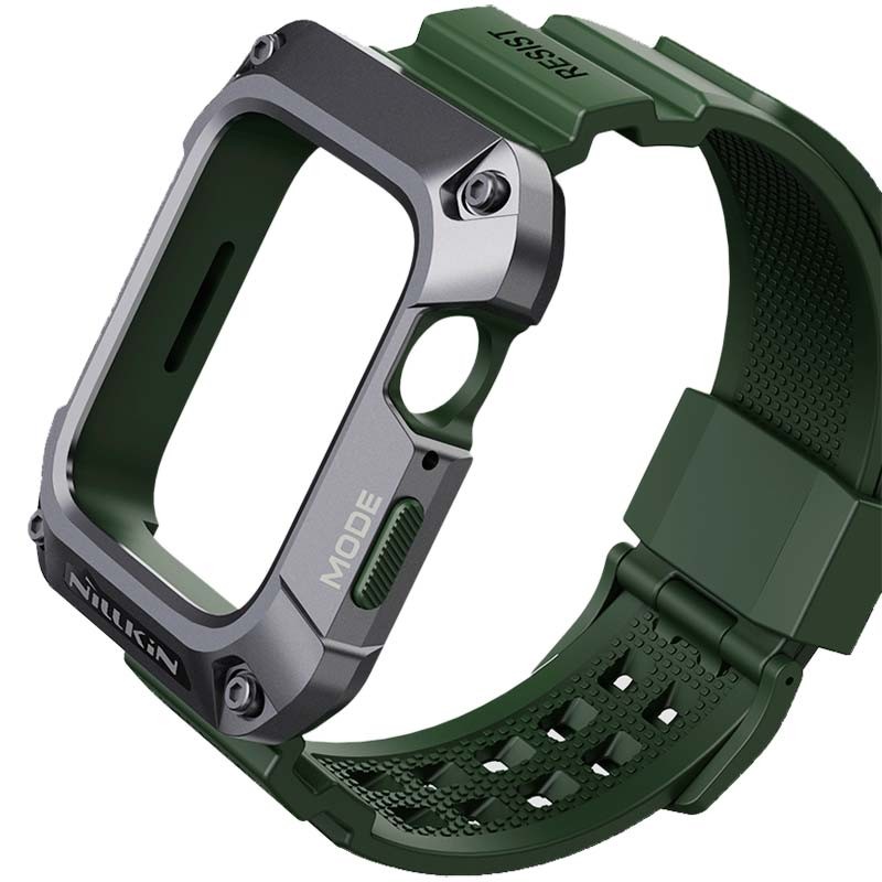 Pulseira com caixa DynaGuard verde de Nillkin para Apple Watch 7/8 de 45 mm - Item2