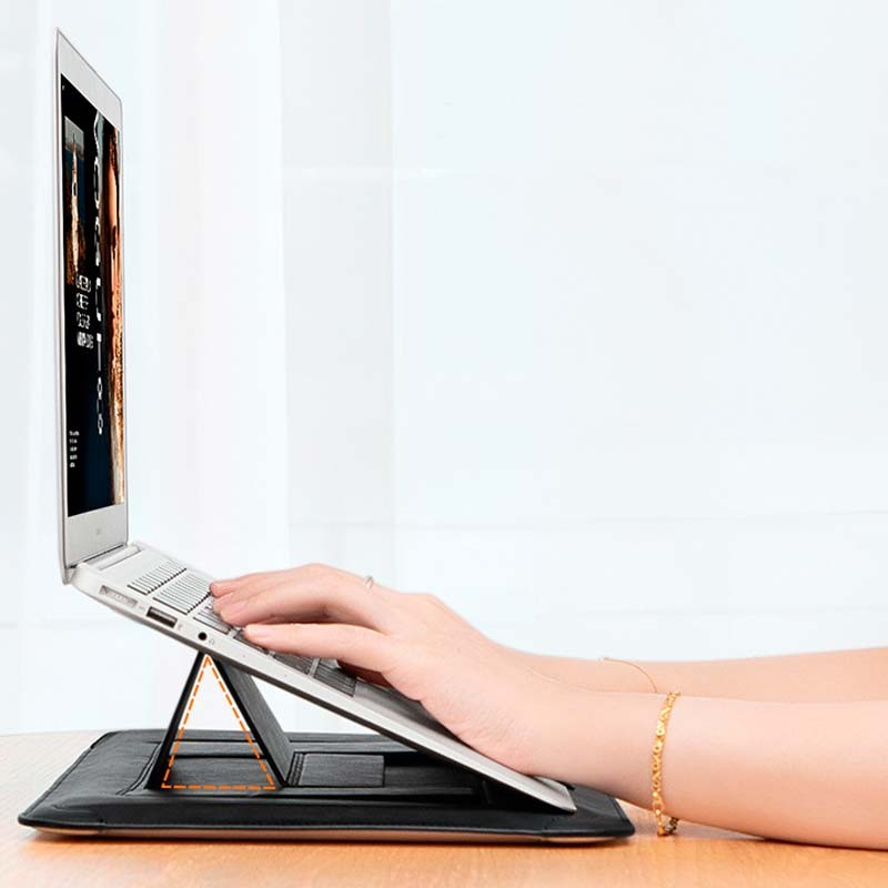 Nillkin Capa 14'' Versatile Laptop Sleeve Horizontal Branco Creme-Preto - Item4