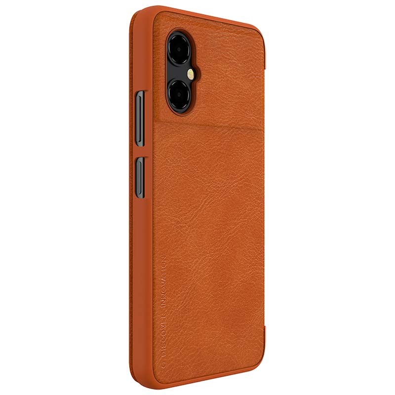 Nillkin Capa de cuoro Qin Xiaomi Poco M4 5G Castanho - Item3