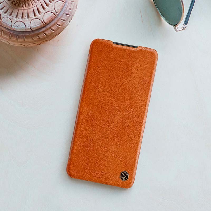 Nillkin Capa de cuoro Qin Xiaomi Poco M4 5G Castanho - Item6
