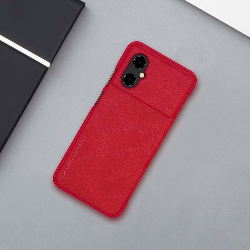 Nillkin Coque en cuir Qin Xiaomi Poco M4 5G Rouge - Ítem6