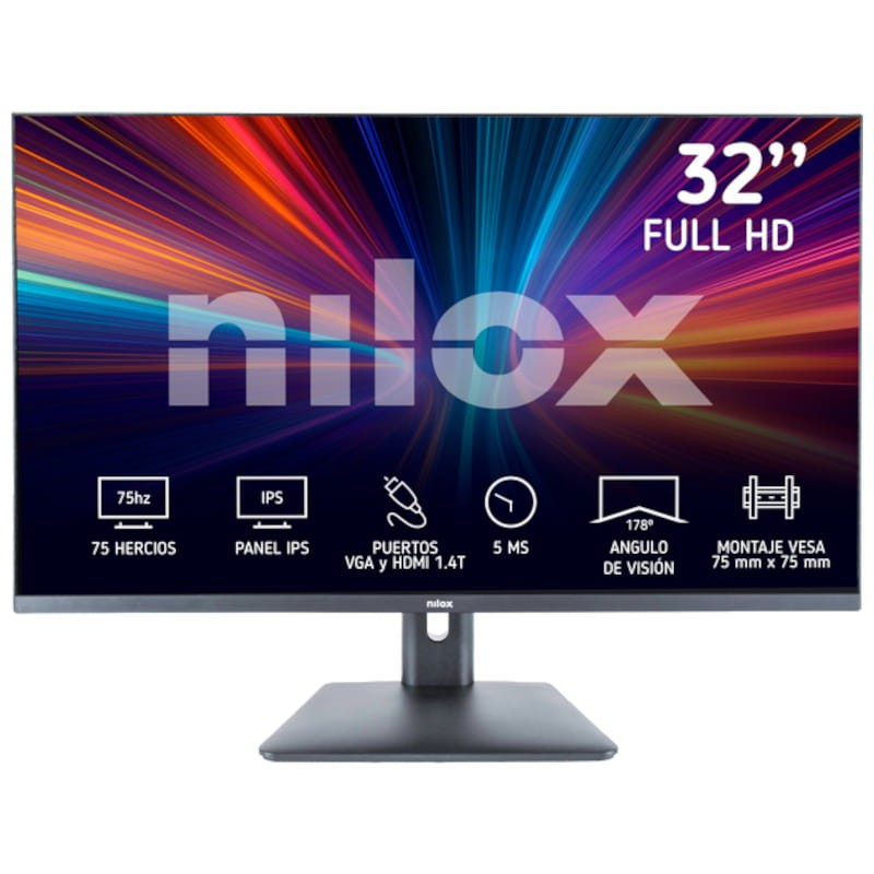 Nilox NXM32FHD11 32 Full HD IPS Negro - Monitor PC Frontal - Ítem