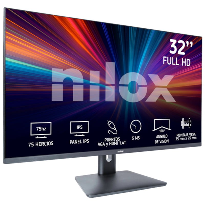 Nilox NXM32FHD11 32 Full HD IPS Negro - Monitor PC Frontal - Ítem1