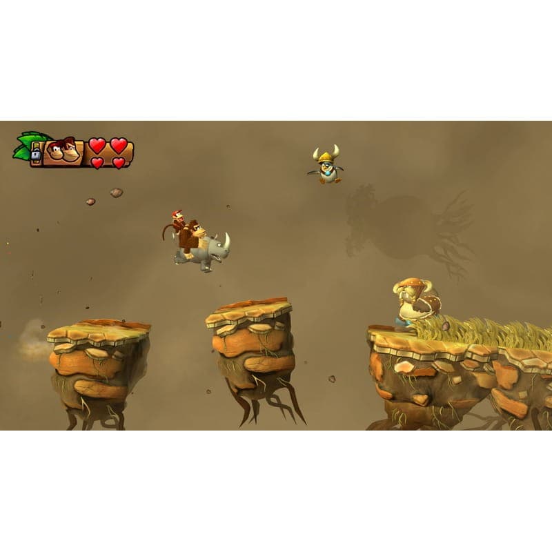 Donkey Kong Country: Tropical Freeze Nintendo Switch Image du jeu Âne chevauchant un rhinocéros