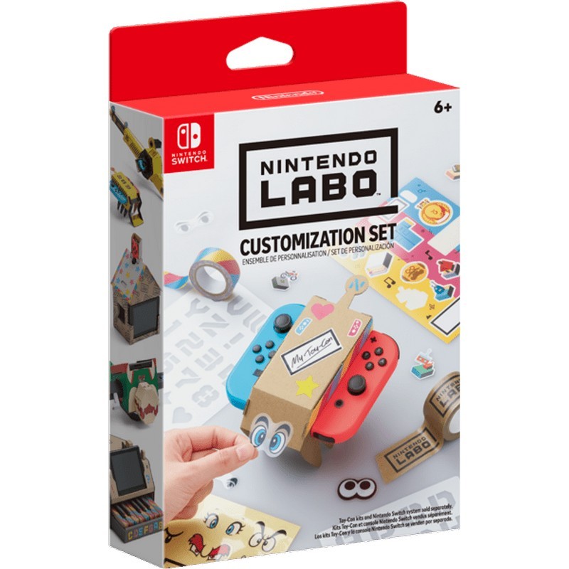 Nintendo Labo Set Personalization - Nintendo Switch - Pack to Customize Our Toy-Con Creations - Nintendo Switch - Official Nintendo Labo - Stickers - Alphanumeric Templates - Adhesive Tape with Nintendo Labo Design