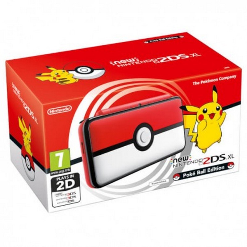 Nintendo New 2DS XL Pokeball Edition - Caja del paquete, consola Nintendo New 2DS XL edición Pokeball
