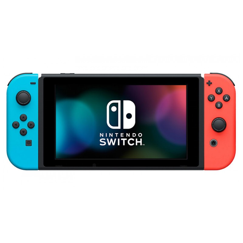 Nintendo Switch - Bleu Neón/Rouge Neón - Switch Sports + Sangle de jambe +  3 Mois Online
