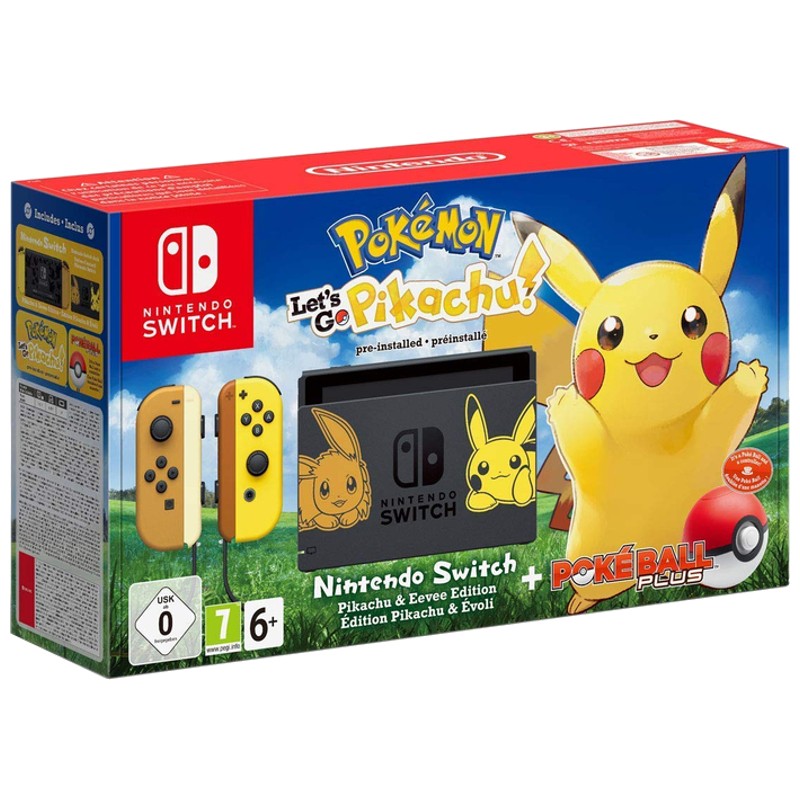 Nintendo Switch Edición Pokémon + Let´s Go Pikachu + Poké Ball Plus