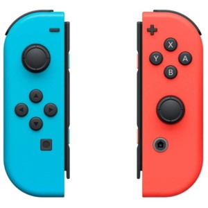 Nintendo Switch Joy-Con Set Izq/Dcha Azul/Rojo - VIbración HD - Conxión Inalámbrica - Color Azul + Rojo - Acelerómero - Giroscopio - Lectura NFC Compatible con Figuras Amiibo - Cámara Infrarroja de Movimiento