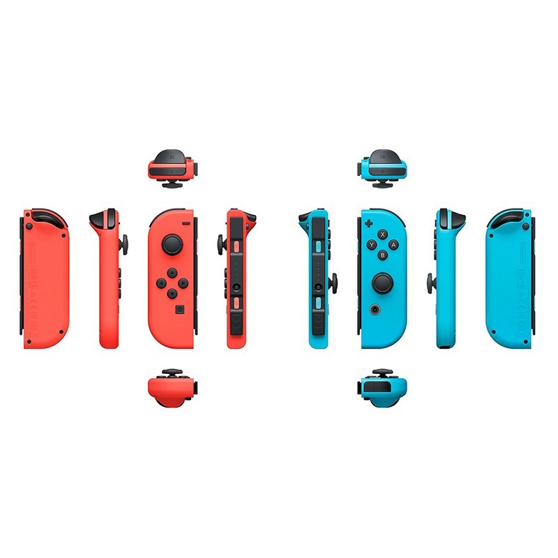 Nintendo Switch Joy-Con Set Esquerdo / Direito Azul/Vermelho - Vibração HD - Conexão Sem Fio - Azul + Vermelho - Acelerómetro - Giroscópio - Leitura NFC Compatível com Amiibo - Câmara Infravermelhos de Movimento - Item1