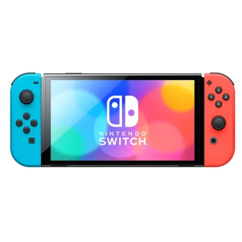 Carte SD Nintendo Switch modèle OLED blanche, rouge néon et bleu néon