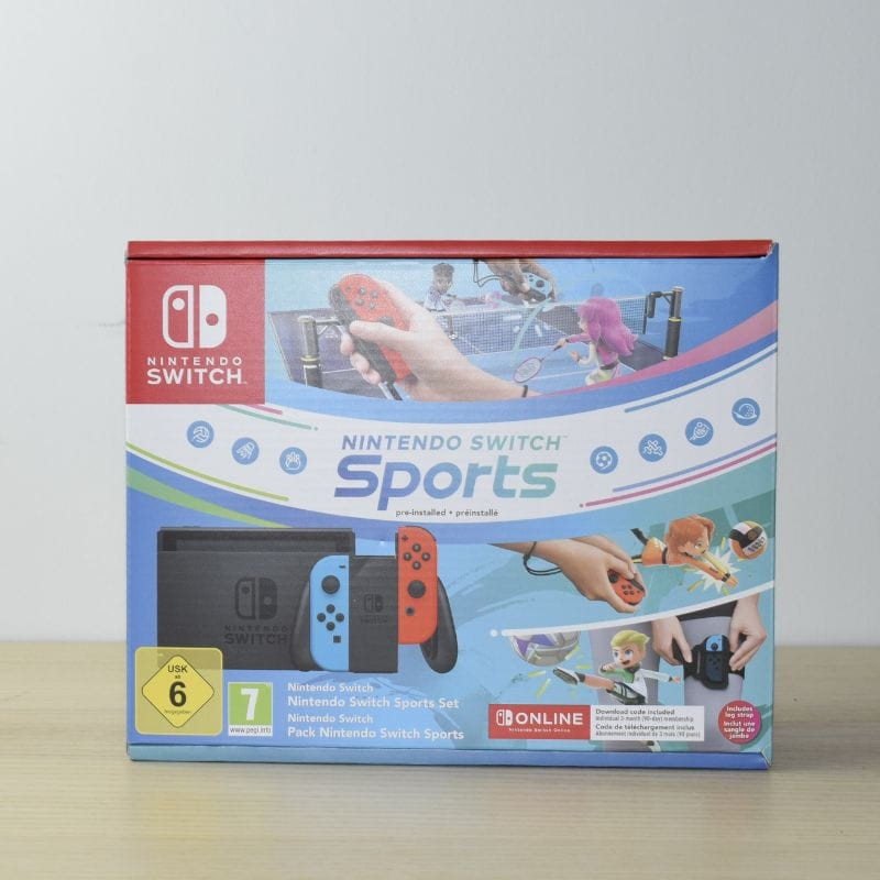 Consola Nintendo Switch Azul Neón/Rojo Neón + Switch Sports + Correa para pierna + 3 Meses Online - Ítem1