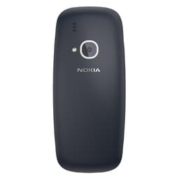 Dos du Nokia 3310 Dual Sim Bleu avec coque mate bleue, logo Nokia centré, appareil photo unique avec flash LED et grilles de haut‑parleur en haut.