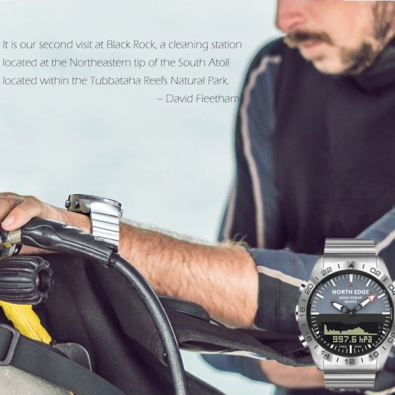 North Edge Gavia con Correa de Silicona Gris - Reloj de Buceo - Ítem6