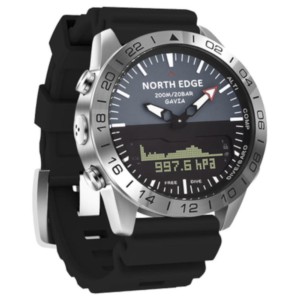 North Edge Gavia avec Bracelet en Silicone Noir - Montre de Plongée